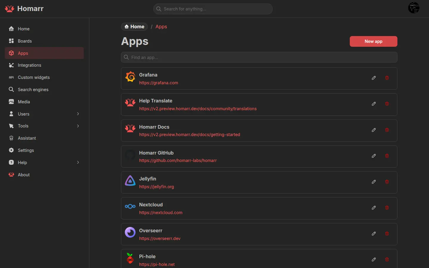 App management with saved shortcuts